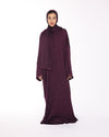 Maroon Ahlam Prayer Abaya-Kids